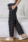 Zivame Chic Checks Cotton Pyjama - Navy — thumbnail 2