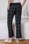 Zivame Chic Checks Cotton Pyjama - Navy — thumbnail 3