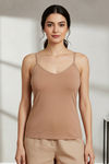 Zivame Knit Cotton Camisole - Roebuck — thumbnail 2