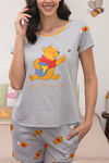 Zivame x Disney Winnie The Pooh Cotton Shorts Set - Grey N Print — thumbnail 5
