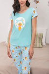 Zivame x Disney Winnie The Pooh Knit Cotton Pyjama Set - Blue N Print — thumbnail 5