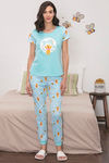 Zivame x Disney Winnie The Pooh Knit Cotton Pyjama Set - Blue N Print — thumbnail 6