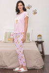 Zivame x Disney Winnie The Pooh Knit Cotton Pyjama Set - Pink N Print — thumbnail 2