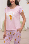 Zivame x Disney Winnie The Pooh Knit Cotton Pyjama Set - Pink N Print — thumbnail 5