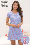 Zivame x Disney Winnie The Pooh Knit Cotton Short Length Nightdress - Lavender — thumbnail 1