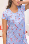 Zivame x Disney Winnie The Pooh Knit Cotton Short Length Nightdress - Lavender — thumbnail 5