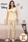 Zivame x Disney Winnie The Pooh Knit Cotton Pyjama Set - Yellow N Print — thumbnail 1