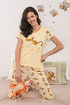 Zivame x Disney Winnie The Pooh Knit Cotton Pyjama Set - Yellow N Print — thumbnail 4