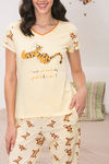 Zivame x Disney Winnie The Pooh Knit Cotton Pyjama Set - Yellow N Print — thumbnail 5