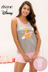 Zivame x Disney Winnie The Pooh Knit Cotton Shorts Set - Pink N Print — thumbnail 1