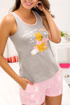 Zivame x Disney Winnie The Pooh Knit Cotton Shorts Set - Pink N Print — thumbnail 5