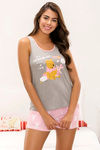Zivame x Disney Winnie The Pooh Knit Cotton Shorts Set - Pink N Print — thumbnail 6