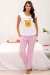 Zivame x Disney Winnie The Pooh Knit Cotton Pyjama Set -Pink N Print — thumbnail 6