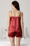 Zivame Satin Chic Satin Shorts Set - Maroon — thumbnail 4