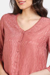 Zivame Coral Glaze Woven Pyjama Set - Cinnabar — thumbnail 5
