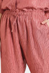 Zivame Coral Glaze Woven Pyjama Set - Cinnabar — thumbnail 6