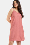 Zivame Coral Glaze Woven Knee Length Nightdress - Cinnabar — thumbnail 2