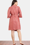 Zivame Coral Glaze Woven Robe - Cinnabar — thumbnail 3