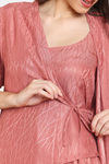 Zivame Coral Glaze Woven Robe - Cinnabar — thumbnail 5