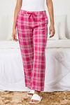Zivame Chic Checks Cotton Pyjama - Pink — thumbnail 2