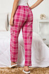 Zivame Chic Checks Cotton Pyjama - Pink — thumbnail 3