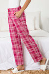 Zivame Chic Checks Cotton Pyjama - Pink — thumbnail 4