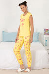 Zivame Sea Life Knit Cotton Pyjama Set- Yellow N Print — thumbnail 2
