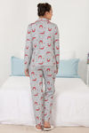 Zivame Sea Life Knit Cotton Pyjama Set- Grey N Print — thumbnail 3