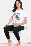 Zivame Star Wars Knit Cotton Loungewear Set - Anthracite — thumbnail 1