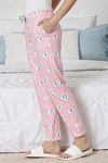 Zivame Sea Life Knit Cotton Pyjama - Pink — thumbnail 2