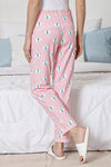 Zivame Sea Life Knit Cotton Pyjama - Pink — thumbnail 3