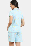 Zivame Joyful Jingles Knit Cotton Shorts Set - Grapemist — thumbnail 4