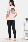 Zivame Friends Knit Cotton Loungewear Set - Caviar — thumbnail 5