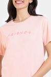 Zivame Friends Knit Cotton Loungewear Set - Caviar — thumbnail 6