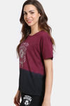 Zivame Disney Knit Cotton Loungewear Top - Anthracite — thumbnail 3