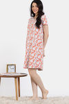 Zivame Shells Puzzle Knit Poly Knee Length Nightdress - Dew — thumbnail 3