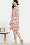 Zivame Shells Puzzle Knit Poly Knee Length Nightdress - Dew — thumbnail 4