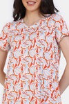 Zivame Shells Puzzle Knit Poly Knee Length Nightdress - Dew — thumbnail 5
