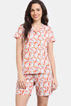 Zivame Shells Puzzle Knit Poly Short Set - Dew — thumbnail 2