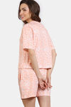 Zivame Serene Pastels Knit Cotton Shorts Set - Sunburst — thumbnail 4