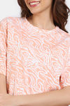 Zivame Serene Pastels Knit Cotton Shorts Set - Sunburst — thumbnail 5