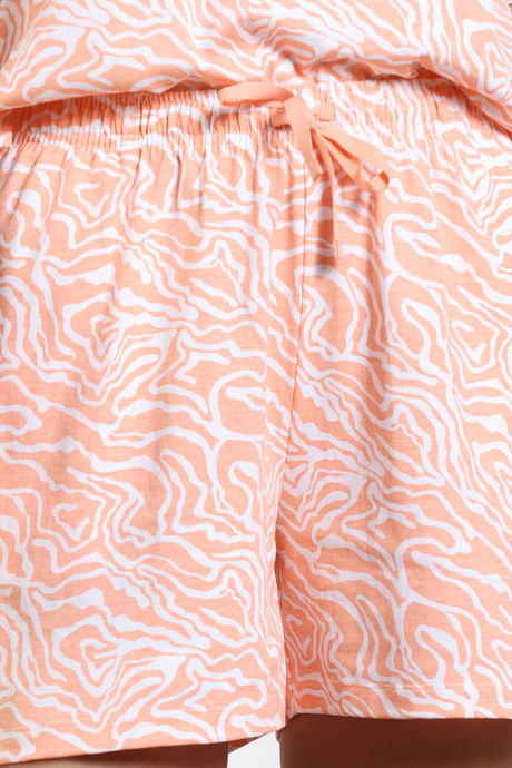 Zivame Serene Pastels Knit Cotton Shorts Set - Sunburst — image 6