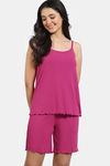 Zivame 2 Mile Fashion Knit Poly Shorts Set - Vivacious — thumbnail 2