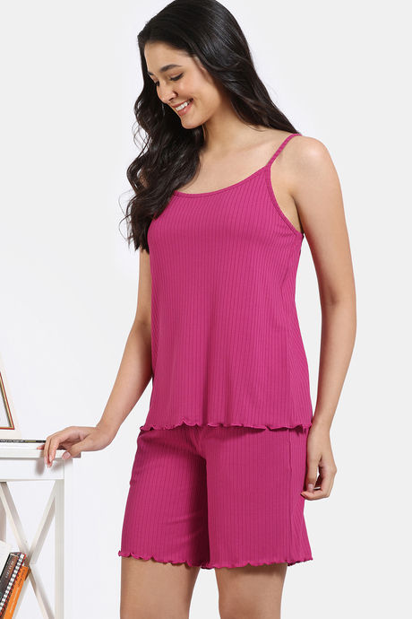 Zivame 2 Mile Fashion Knit Poly Shorts Set - Vivacious — image 3