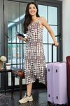 Zivame 2 Mile Fashion Knit Cotton Mid Length Loungedress - Egret — thumbnail 1