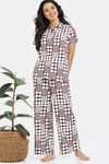 Zivame 2 Mile Fashion Knit Cotton Pyjama Set - Egret — thumbnail 2