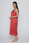 Zivame Satin Hearts Mid Length Nightdress - Samba — thumbnail 2