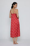 Zivame Satin Hearts Mid Length Nightdress - Samba — thumbnail 3