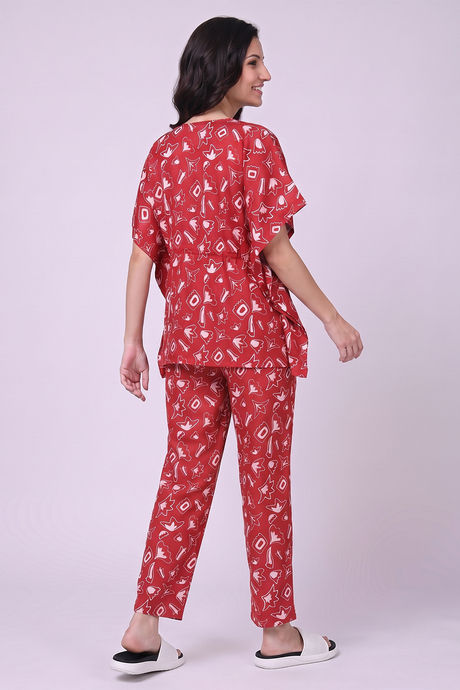Zivame Satin Kaftan Loungewear Set - Barbados — image 4