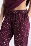 Zivame Floral Hush Knit Cotton Pyjama Set - Fig — thumbnail 7